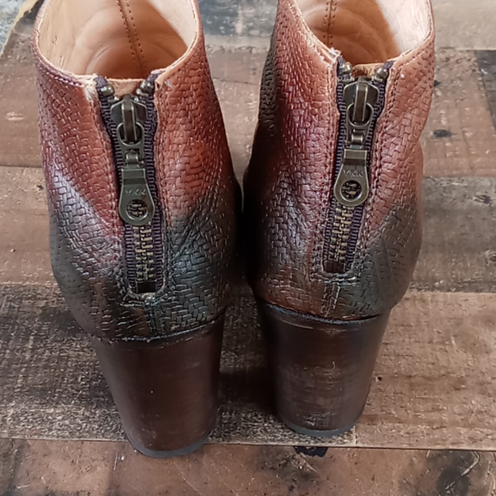 Bed|Stu Leather Ankle Peek Toe Booties - Picture 3 of 7